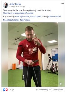 Artur Boruc skaczemy dla Kacpra Artur Boruc skaczemy dla Kacpra
